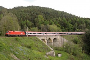 Un treno EuroCity in Austria. Fonte: Wikipedia Commons