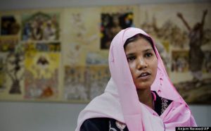 Sidra Shahzadi, daughter of Christian woman Asia Bibi who had been sentenced to death, talks to The Associated Press after meeting with Pakistani minister for Minority Affairs in Islamabad, Pakistan on Wednesday, Nov. 24, 2010. The case against Bibi, which started with a spat over people of different religions drinking from the same cup, has renewed calls for reform of Pakistan's blasphemy law, which critics say have been used to settle grudges, persecute minorities and fan religious extremism. (AP Photo/Anjum Naveed)