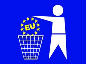 Unione Europea nel cestino