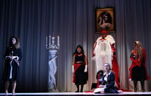 Elledieffe - La Compagnia di Teatro di Luca De Filippo / Teatro ElicantropoBORDELLO DI MARE CON CITTA’di Enzo Moscato, regia Carlo Cerciellocon (in o.a.) Fulvia CarotenutoAssuntaCristina DonadioMadaminaIvana MaioneCleòEnzo Moscatoil giornalistaSefora RussoBettiLello Seraoil CardinaleImma VillaTitinascene Roberto Crea costumi Alessandro Ciammarughi,suono Hubert Westkempermusiche originali Paolo Colettaluci Cesare Accetta