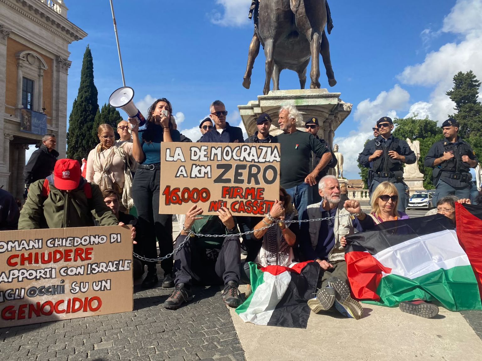 Si Parte Roma. Interrompere i rapporti tra il Comune e Israele. In Campidoglio ...